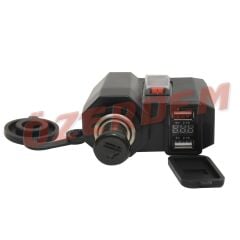 USB ŞARJ CİHAZI VE ÇAKMAKLIK GÖSTERGELİ