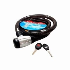Motosiklet Halat Kilit 25*150 (Işıklı Anahtarlı)