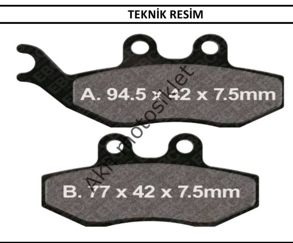 YARI SİNTER ÖN DİSK BALATA XT 125 TZR 50 URBAN 125 SX 50 TX 200 PR3 125 UYUMLU MODEL