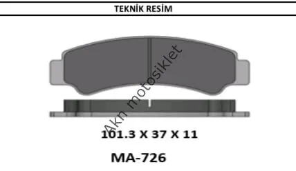 YARI SİNTER CF 1000-450-500 UF 1000-600 2016-2021 UYUMLU ÖN DİSK BALATA
