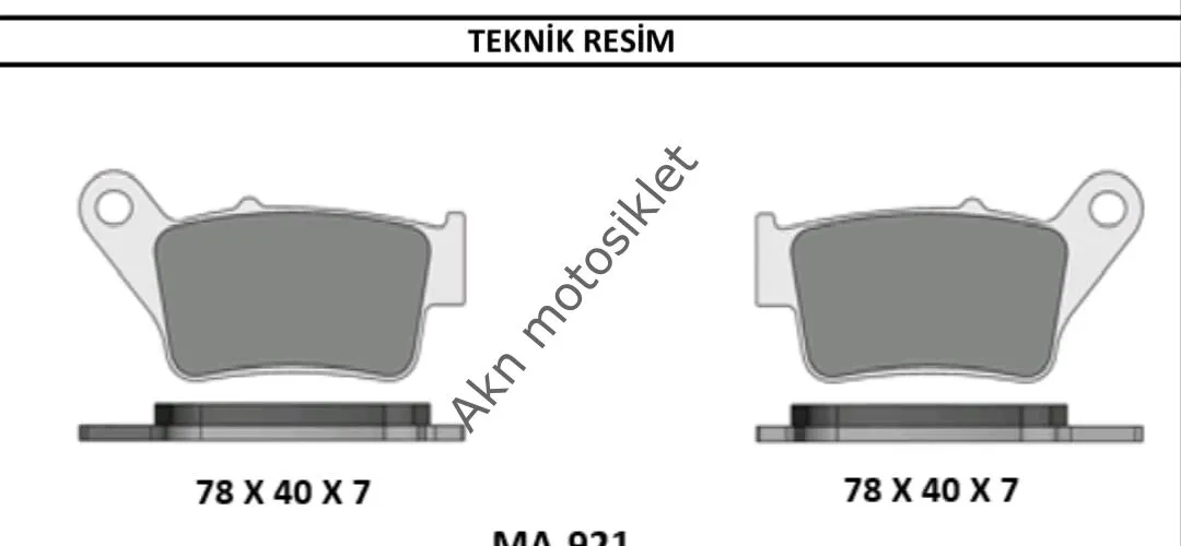 YARI SİNTER BAJAJ N160 N250 NS 200 NS 400 F 250 ARKA DİSK BALATA