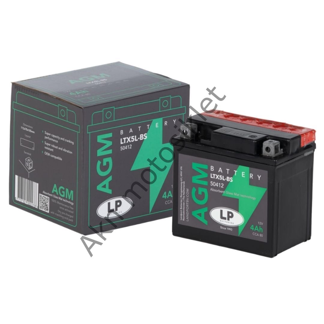Akü Lp LTX5L-BS Sulu Akü Rks Spontini, Yamaha Bws100, Scooter