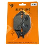 Arka Disk Balata North King Nk343 Honda Cbr125, Regal Raptor CR3-125 06, HERO Karizma ZMR 230 11-12, CBR 150 R 00-03, YAMAHA MW 125 Tricity Scooter 14-16