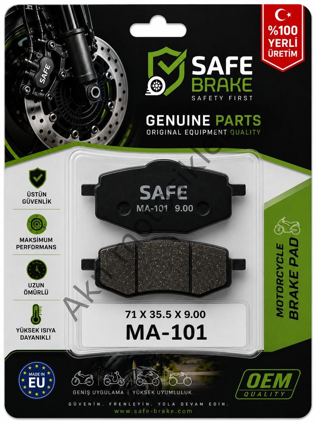 YARI SİNTER ARKA DİSK BALATA RKS FRECCİA VRS 125 YAMAHA YSR 50