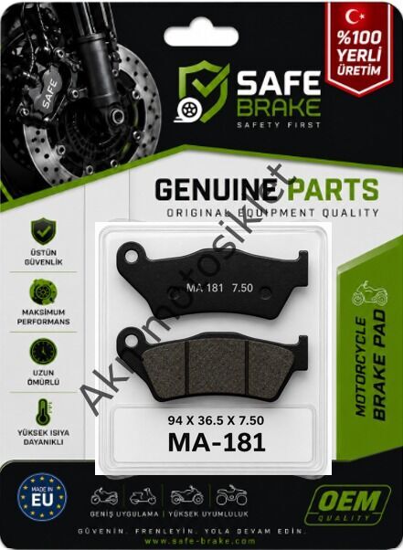 YARI SİNTER ARKA DİSK BALATA BEVERLY KTM ADVENTURE 2005(2013)SX-F UYUMLU