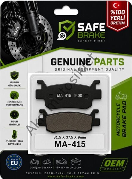 YARI SİNTER ARKA DİSK BALATA K LİGHT 250 NIWLIGHT 125 PR VELOCE 150 UYUMLU