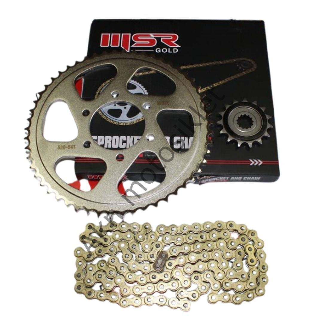 Cf Moto Nk400 Zincir Dişli Seti Oringli Gold 15T-54T- 520HO - 118 Bakla
