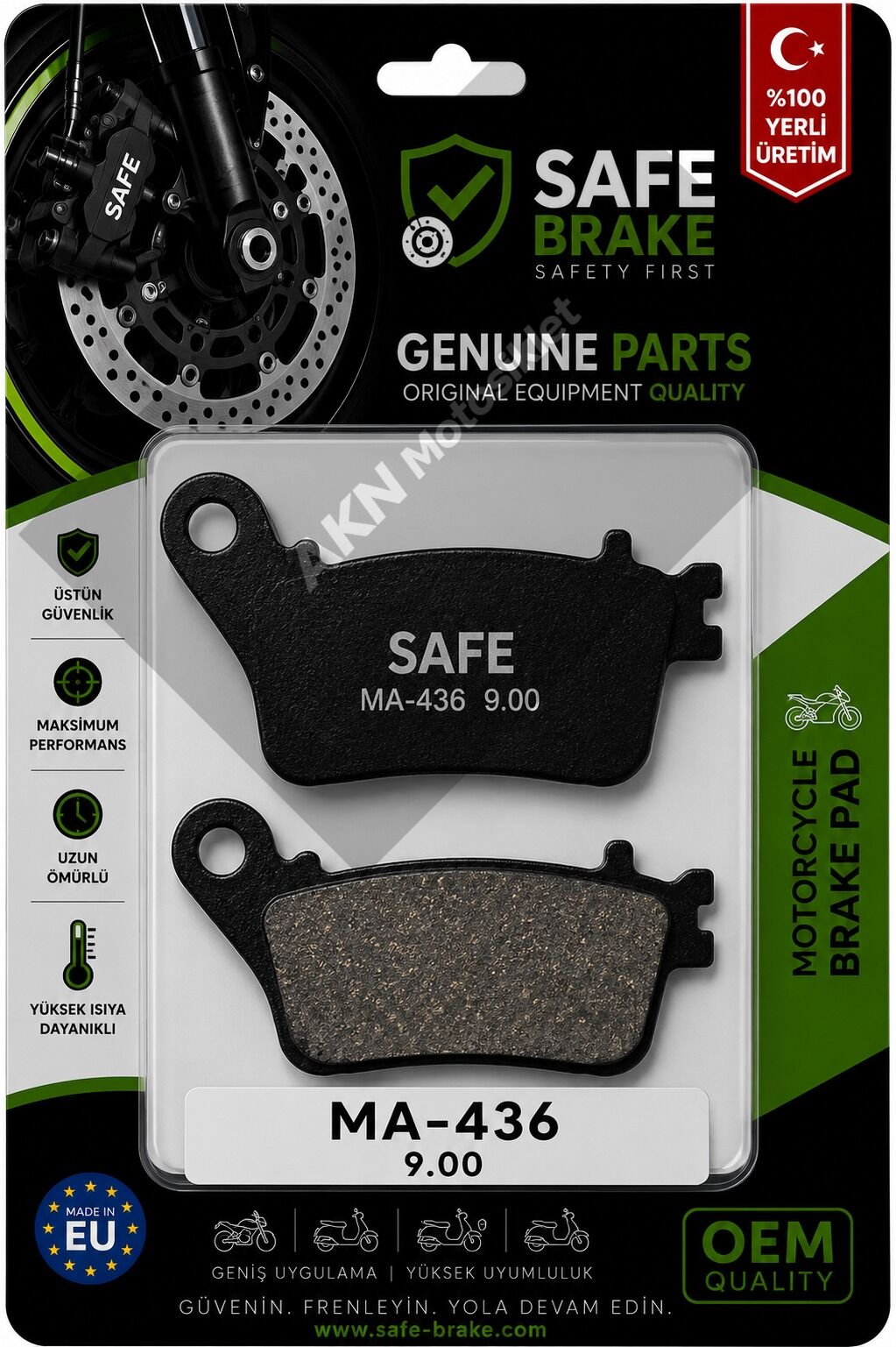 YARI SİNTER YAMAHA R1 R6 YZF 2006-2011 CBR F ARKA DİSK BALATA