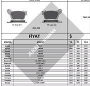 YARI SİNTER YAMAHA R1 R6 YZF 2006-2011 CBR F ARKA DİSK BALATA