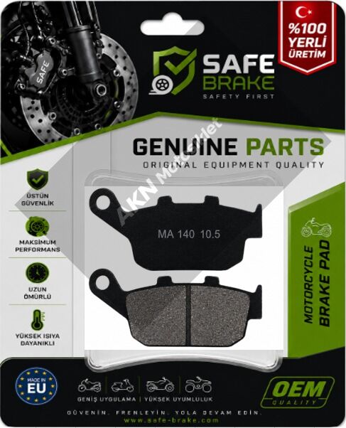 YARI SİNTER TVS RTR 150-200 DRİFT L 125 CC  CF MOTO NK 150 UYUMLU ARKA DİSK BALATA