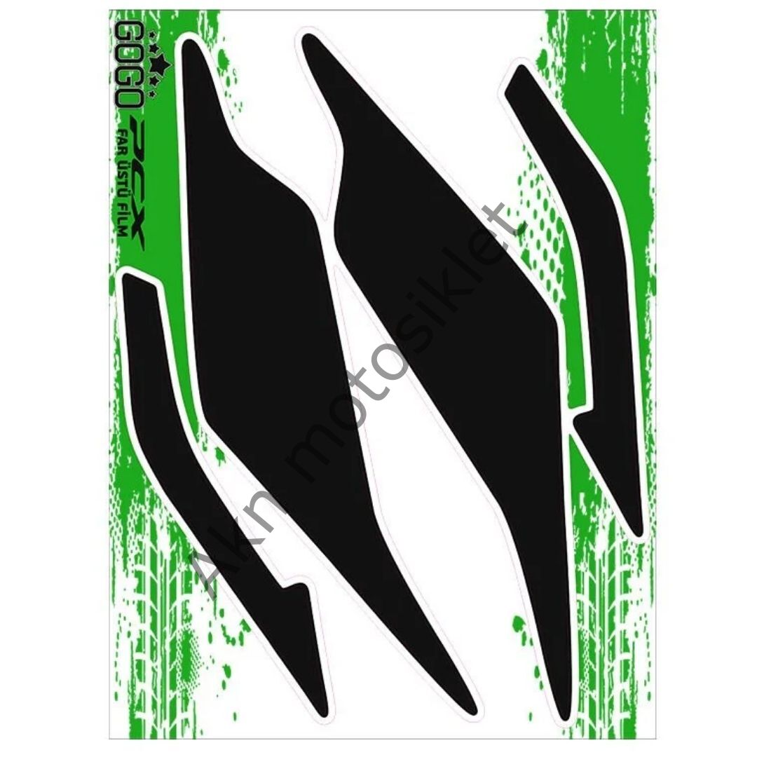 Honda Pcx 2021-2024 Uyumlu Geniş Far Üstü Film Siyah