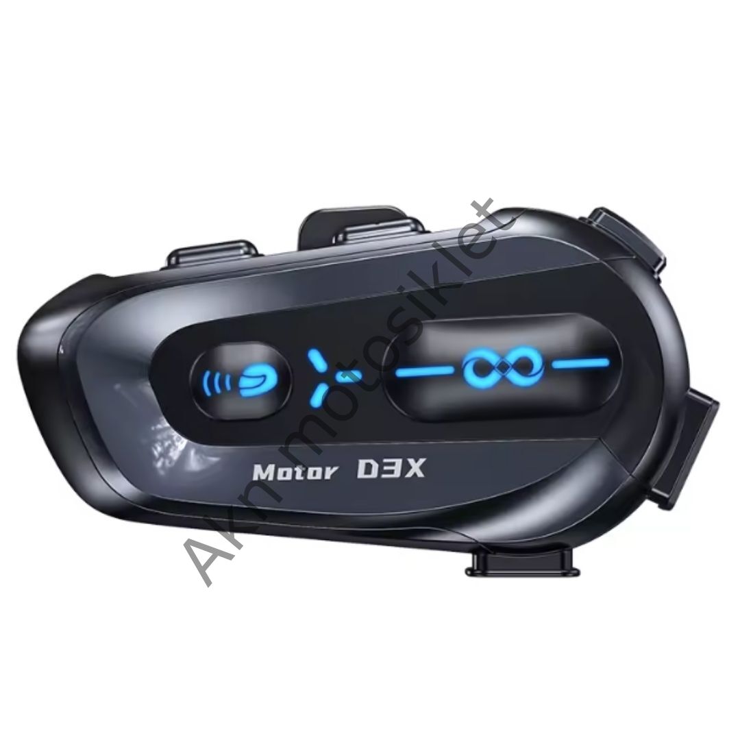 Intercom D3X Su Geçirmez Bütün Kasklar Uyumlu Grup Sürüşleri İçin Uygun