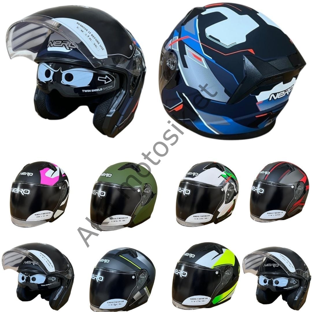 Kask Çenesiz YARIM Yazlık Karışık Renk Ve Beden Nero 528