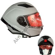 Motosiklet Kaskı Mat Nardo Gri Çeneden Açılır Vizörlü MH-928