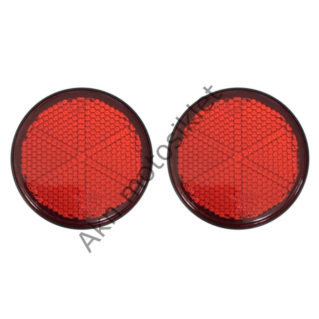 Reflektör Yuvarlak Kırmızı Set 2 Adet Vida:M6