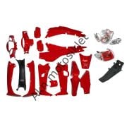 CUB KH 100 KAPORTA SETİ KIRMIZI (FAR + STOP) DAHİL