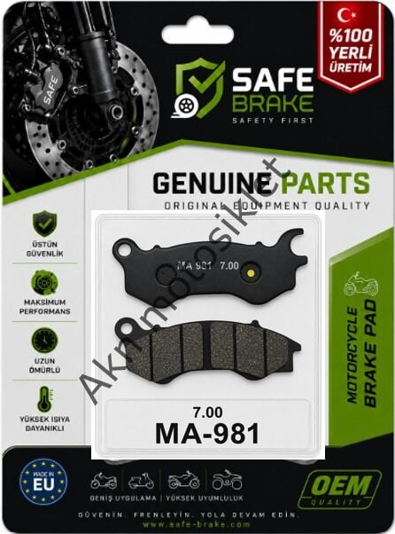 YARI SİNTER ÖN DİSK BALATA MONDİAL MASH PCX 150 -125 RKS FREEDOM 125 UYUMLU
