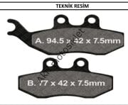 YARI SİNTER ÖN DİSK BALATA XT 125 TZR 50 URBAN 125 SX 50 TX 200 PR3 125 UYUMLU MODEL