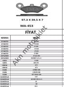 YARI SİNTER CF 400 -500 -520 -550 ATV 2013 LONCİN 200  VİP TRACK 250  ÖN DİSK BALATA