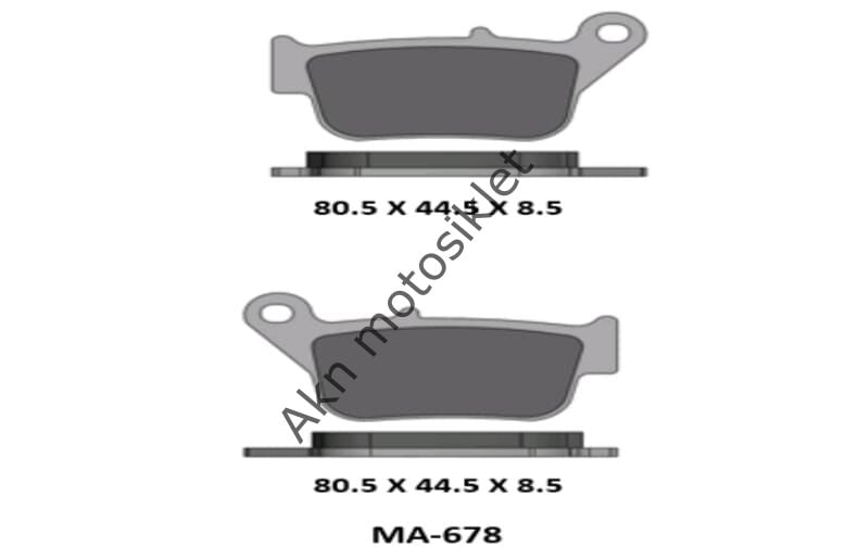 YARI SİNTERA X MAX 250  YP 250 ARKA DİSK BALATA