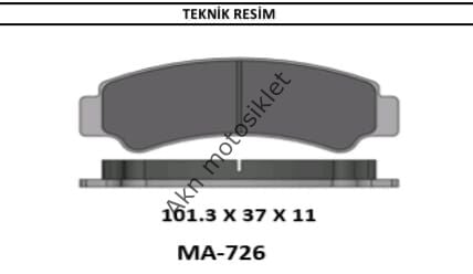 YARI SİNTER CF 1000-450-500 UF 1000-600 2016-2021 UYUMLU ÖN DİSK BALATA