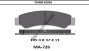 YARI SİNTER CF 1000-450-500 UF 1000-600 2016-2021 UYUMLU ÖN DİSK BALATA