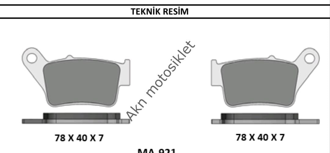 YARI SİNTER BAJAJ N160 N250 NS 200 NS 400 F 250 ARKA DİSK BALATA