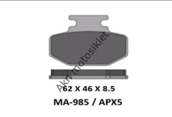 YARI SİNTER RKS WİLD CAT 125 GRAGE 202 ARORA MAX T150 VOLTA APX5 ÖN DİSK BALATA