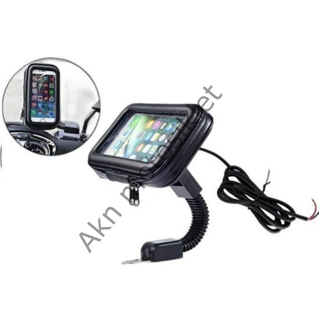 Telefon Tutucu Ayna Bağlantılı XL Usb Şarjlı Su Geçirmez