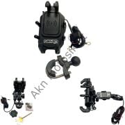 Telefon Tutucu Titreşim Modüllü Nero Şarjlı W-707, Gidon Bağlantılı