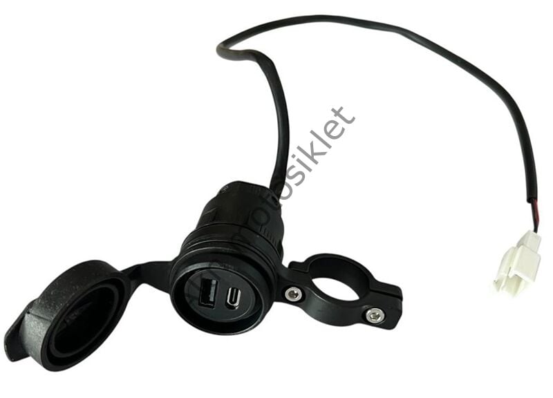 Usb Şarj Cihazı Çift Girişli, Usb + Type C