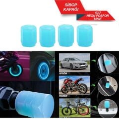 FOSFORLU SİBOP KAPAĞI 4'LÜ TAKIM MAVİ