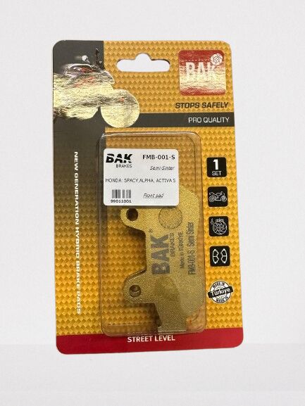 DİSK FREN BALATA YARI SİNTERLİ BAK [HONDA] SPACY - ACTIVAS - ALPHA