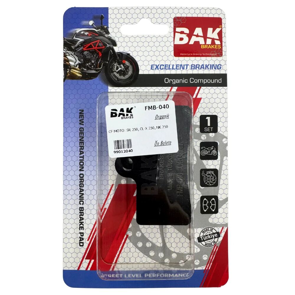DİSK FREN BALATASI BAK ORGANİK CF MOTO SR250