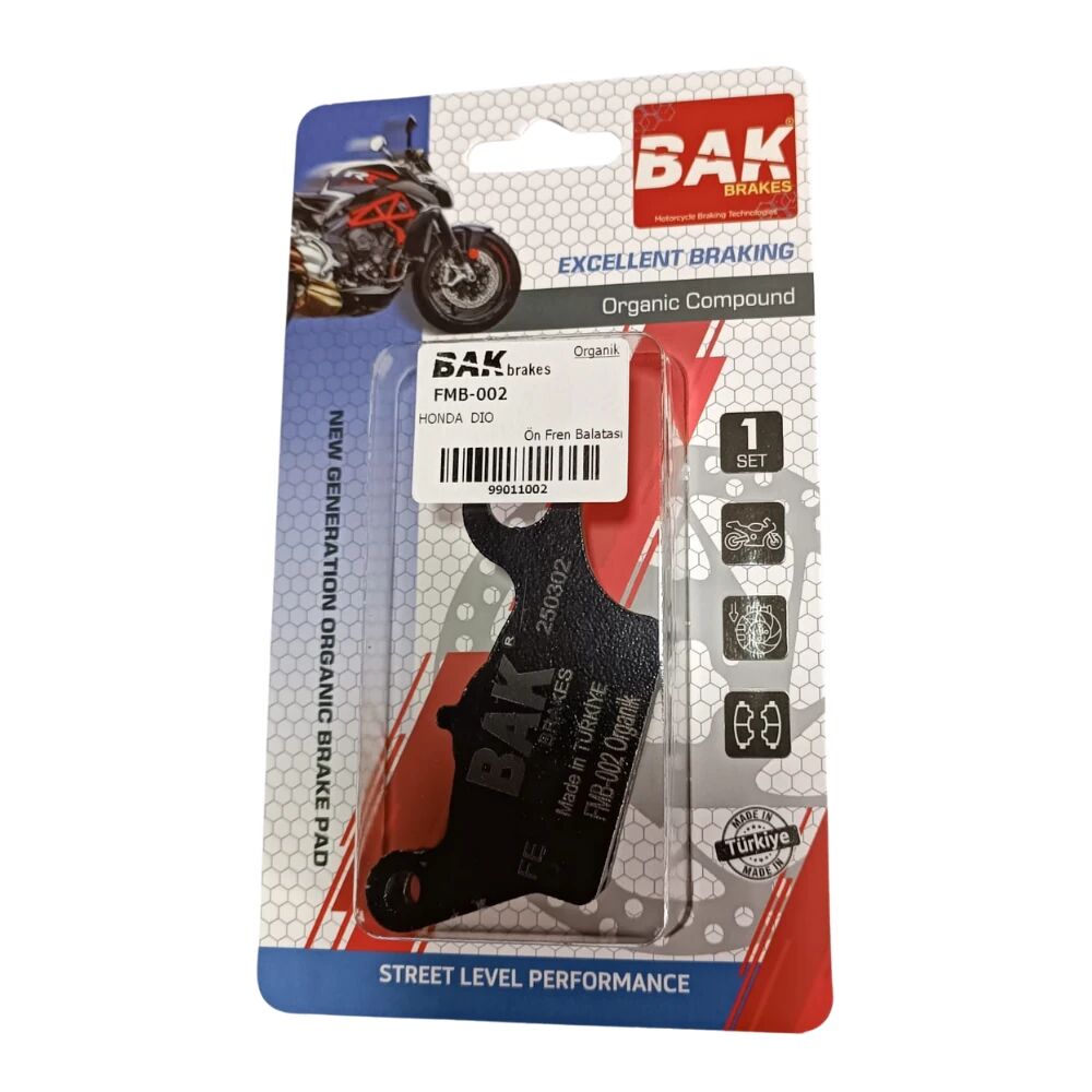 DİSK FREN BALATASI ORGANİK BAK HONDA DIO 110 - YAMAHA TRICITY
